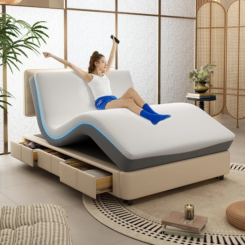 青晚2025新款智能床 电动智能床垫升降零重力多功能助眠电动床