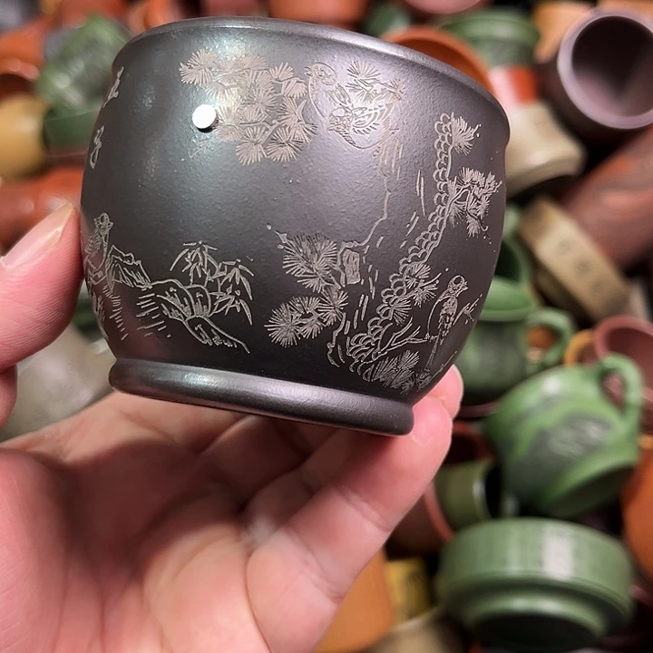 紫砂茶杯全手工紫砂主人杯