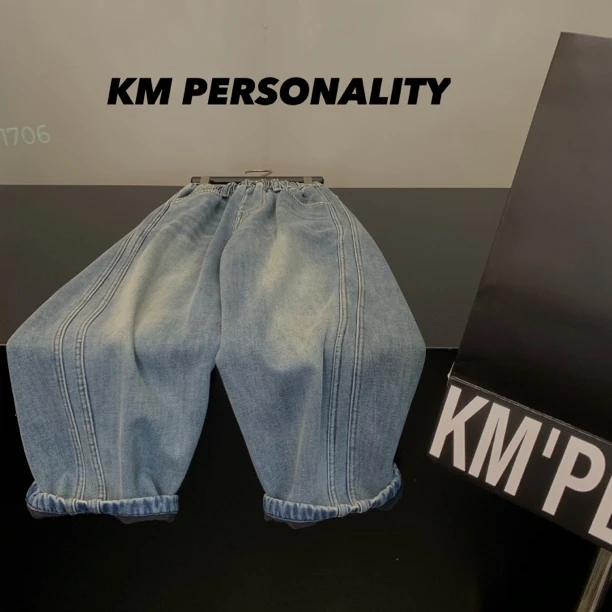 KM PERSONALITY 2025 新款冬季韩系加绒儿童牛仔裤 018