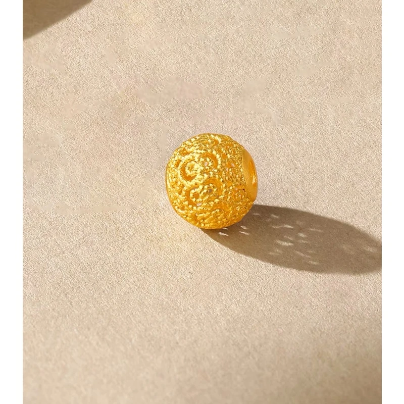 玉麓 足金 999素色花丝珠5D精美百搭款（定价）