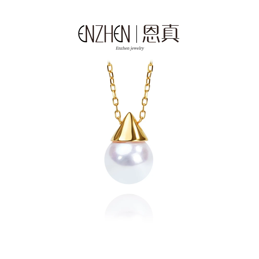 【雪人吊坠】akoya海水珍珠银S925雪人吊坠8-9mm