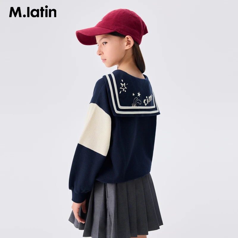 春秋宝宝马拉丁童装儿童裤衩25春装新款女大童学院风海军风polo领