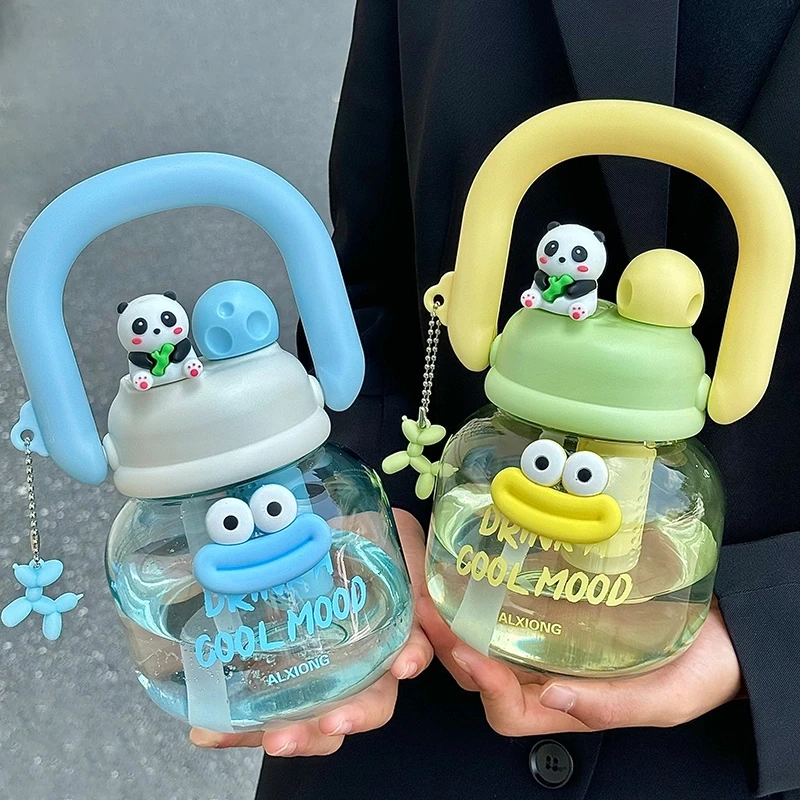 拎拎壶大容量女生水壶手提吸管杯双饮杯塑料水杯