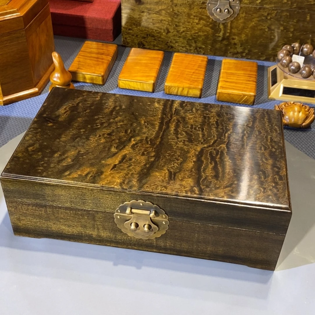 用***8楠木金丝楠木乌木首饰盒30