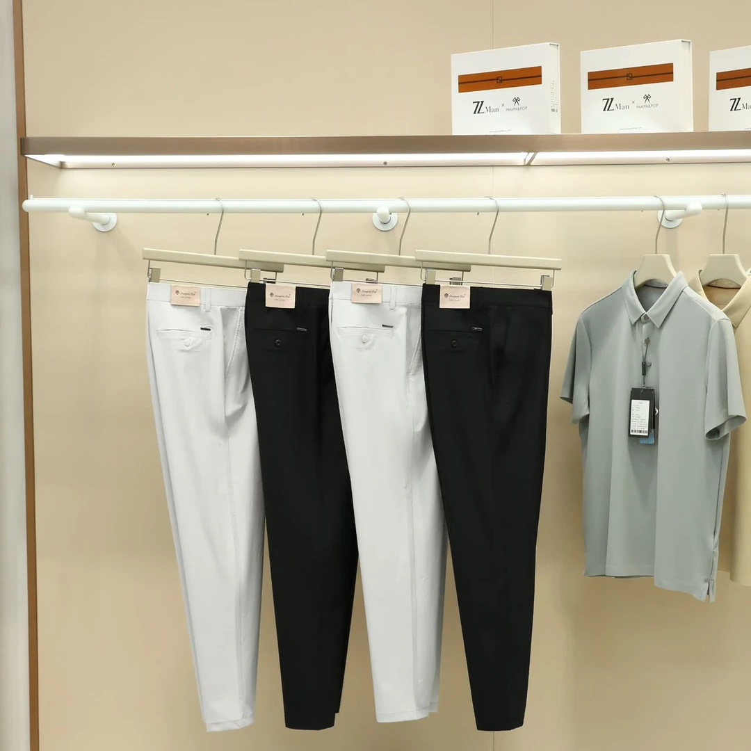 老钱风！东L科技面料！抗皱顺滑！夏季男士高端休闲西裤