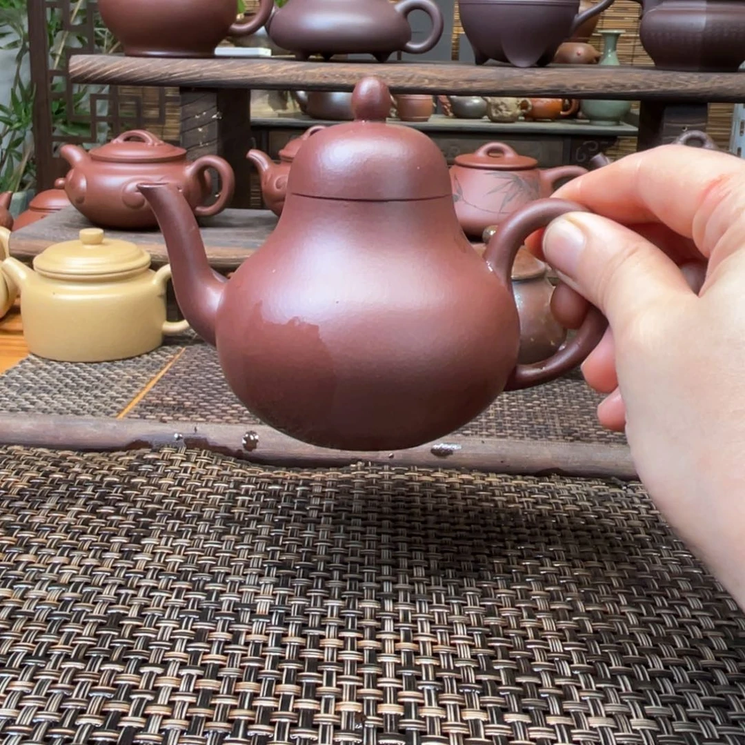 紫砂茶壶宜兴原矿紫砂手工制170