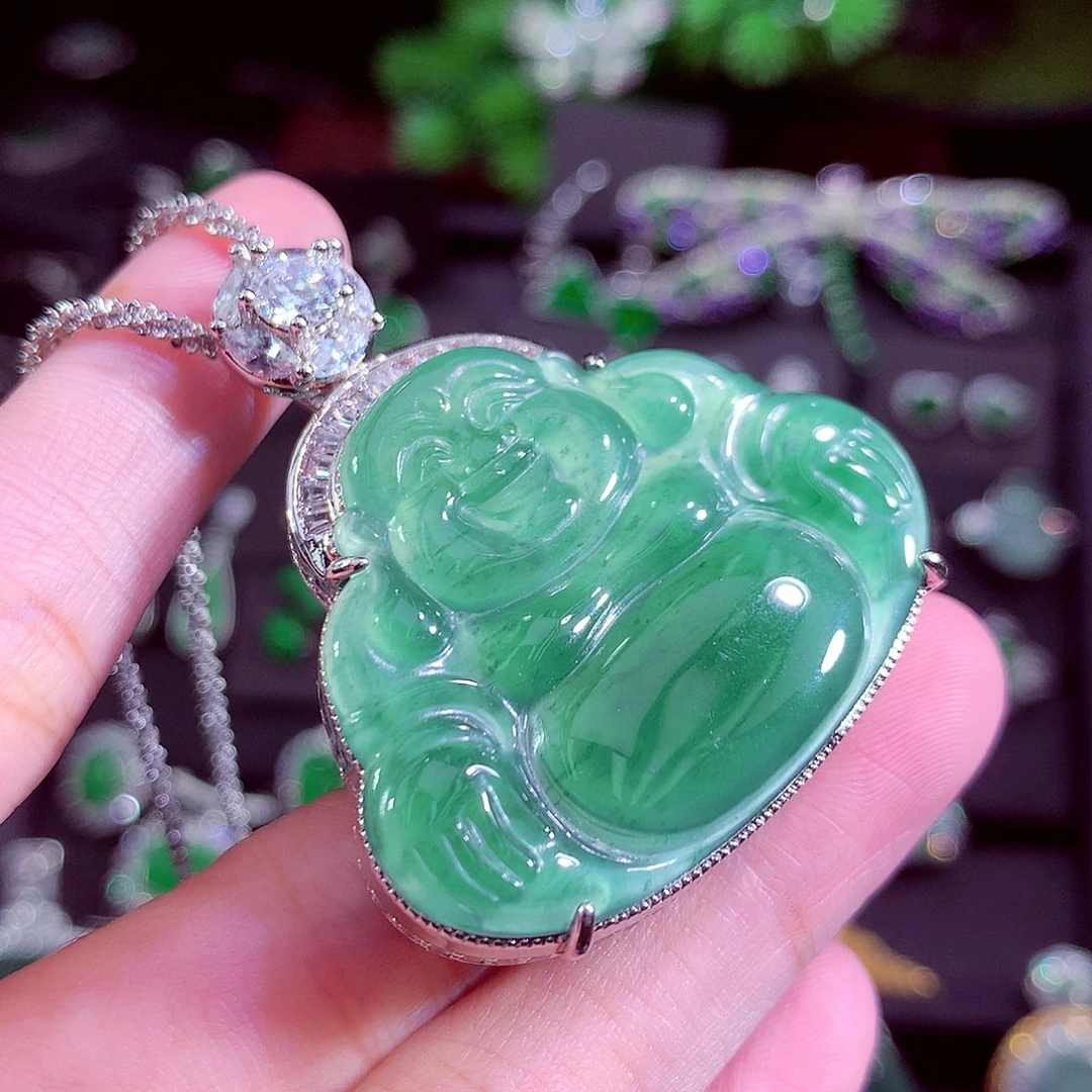 颈饰未镶嵌翡翠天然