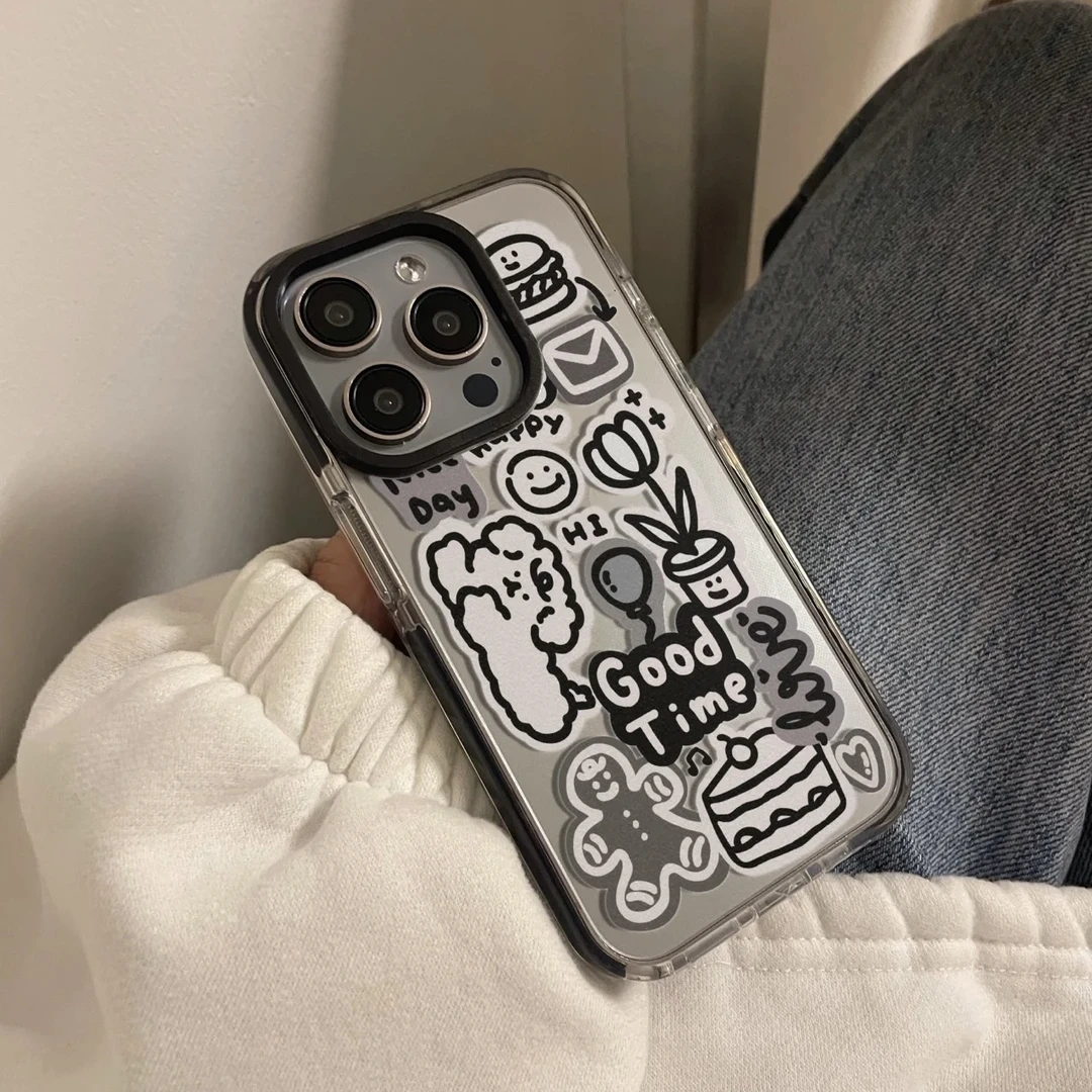 郁金香小白狗适用苹果16手机壳13卡通15pro新款12可爱11女防摔xs