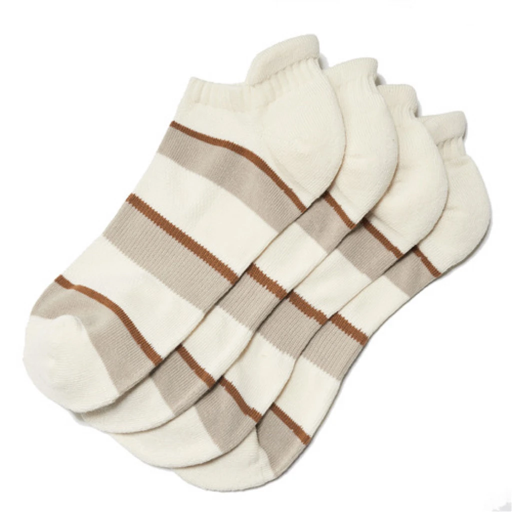 男款棉质条纹舒适短袜 2双装01152022
