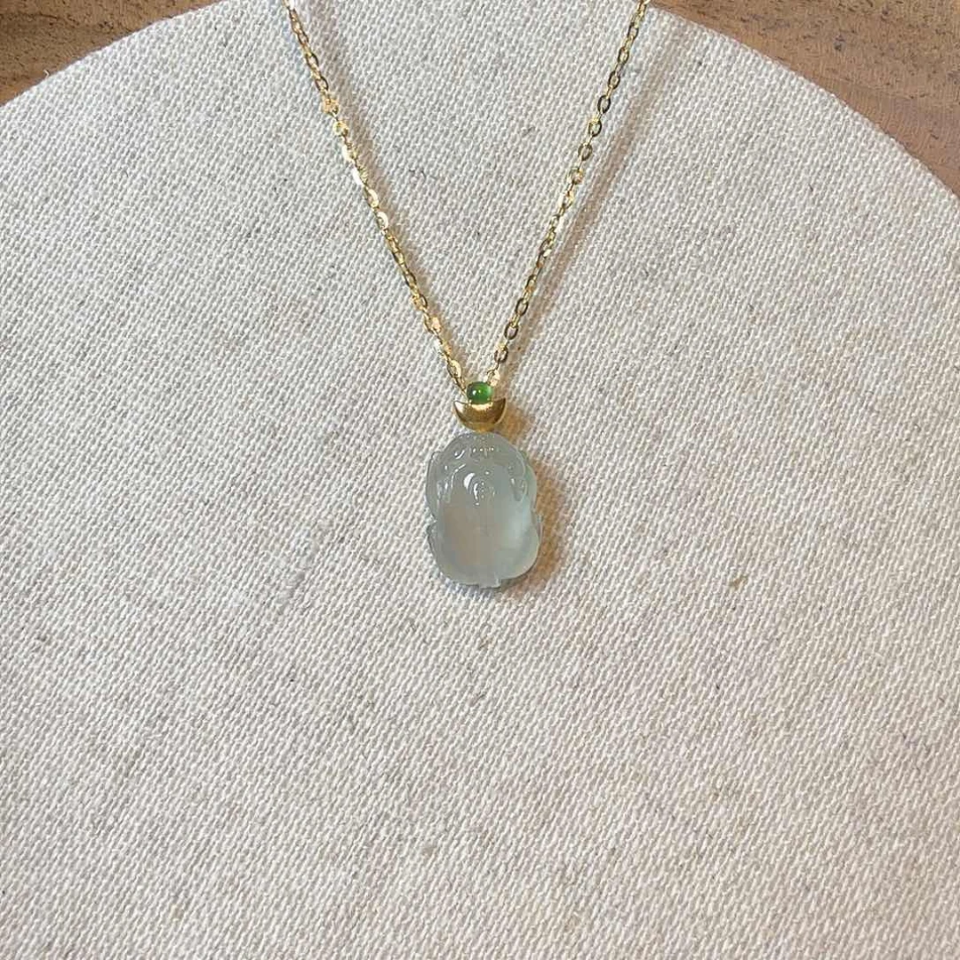 翡翠裸石翡翠18k貔貅