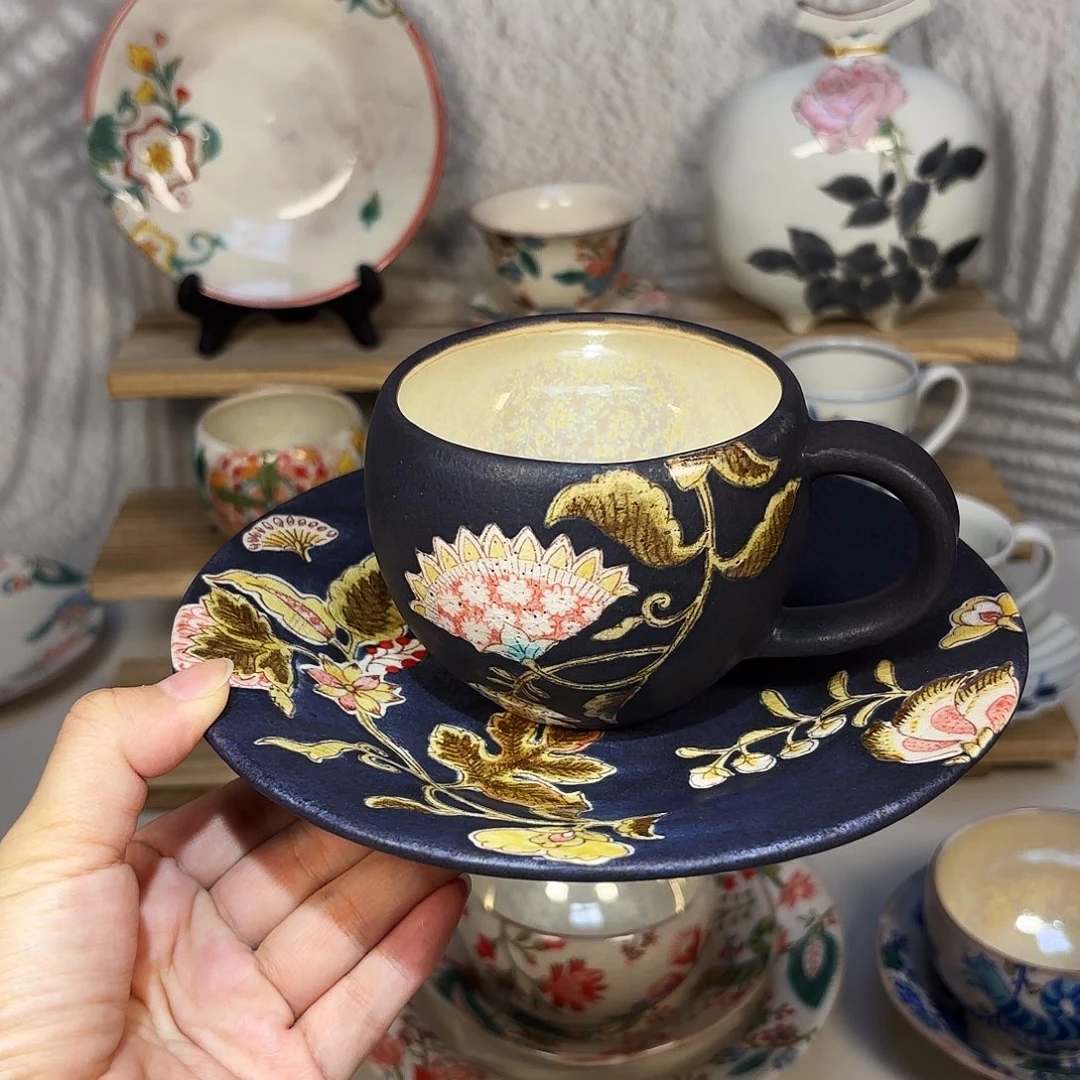 爱***境瓷稻积佳谷 暗夜紫 中皿 圆胖马克