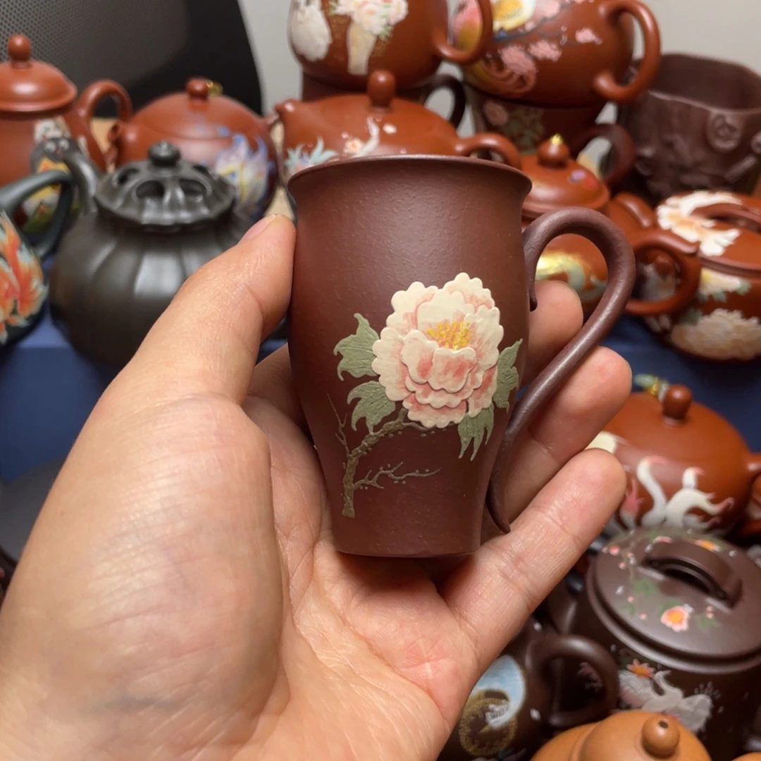 茶杯红泥紫砂主人杯60cc