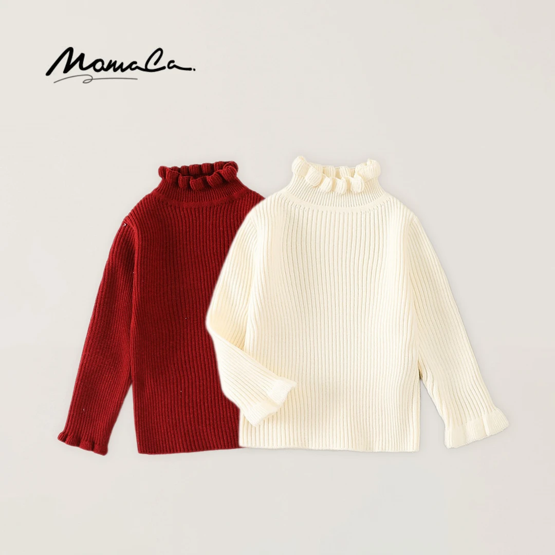 MOMOCO冬季女童打底毛衣套头洋气针织衫77830230048&77830230061