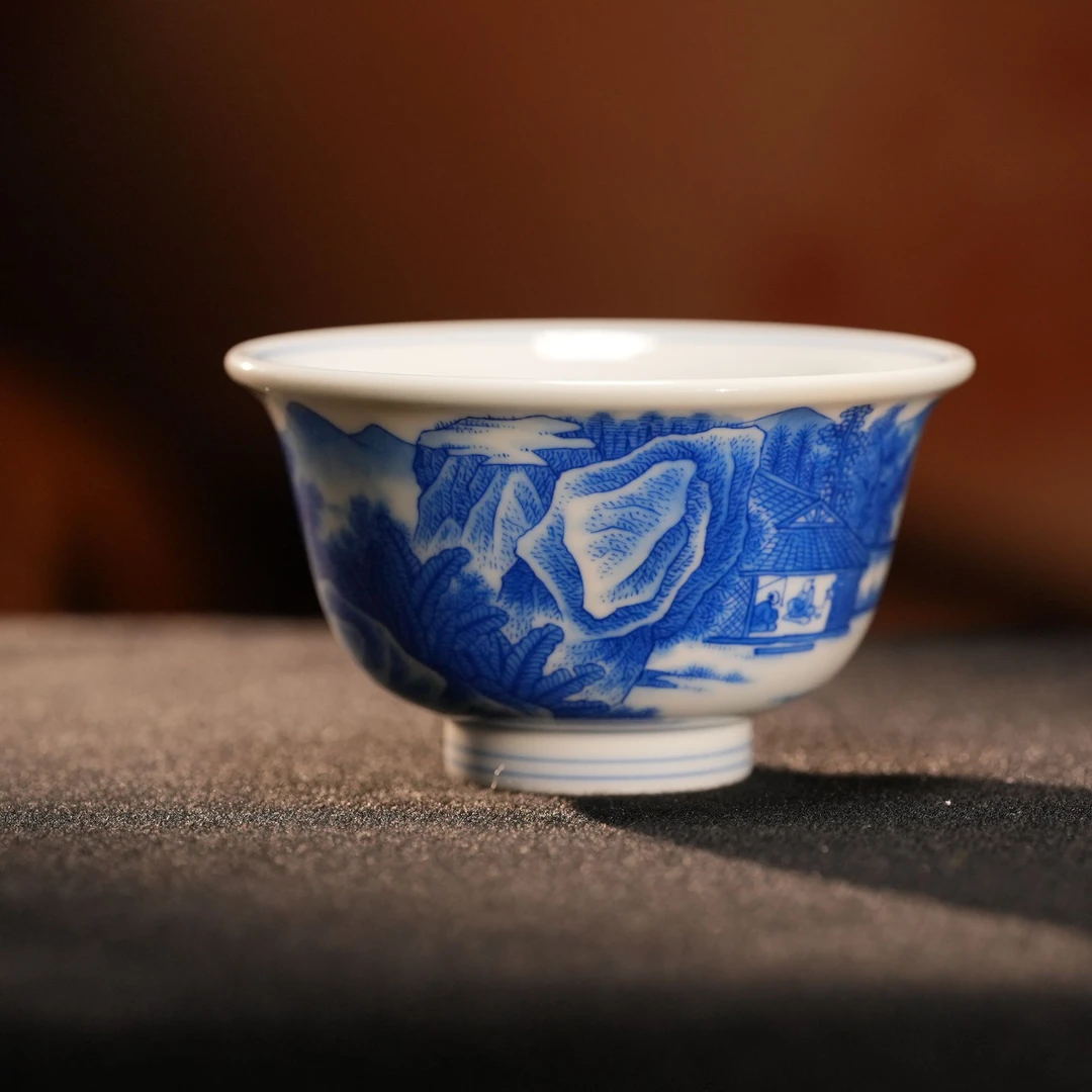 【景德詺兮】非遗百匠·山水中号压手杯MX413（茶配）