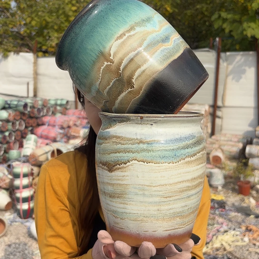 口径18高度20两个山水画