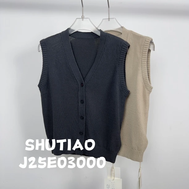 【SHUTIAO】2025夏季：新款小众设计款马甲J25E03000