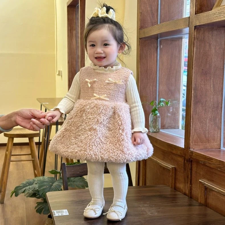 女童公主背心裙秋冬季中小儿童裙子小香风宝宝生日礼服超仙连衣裙