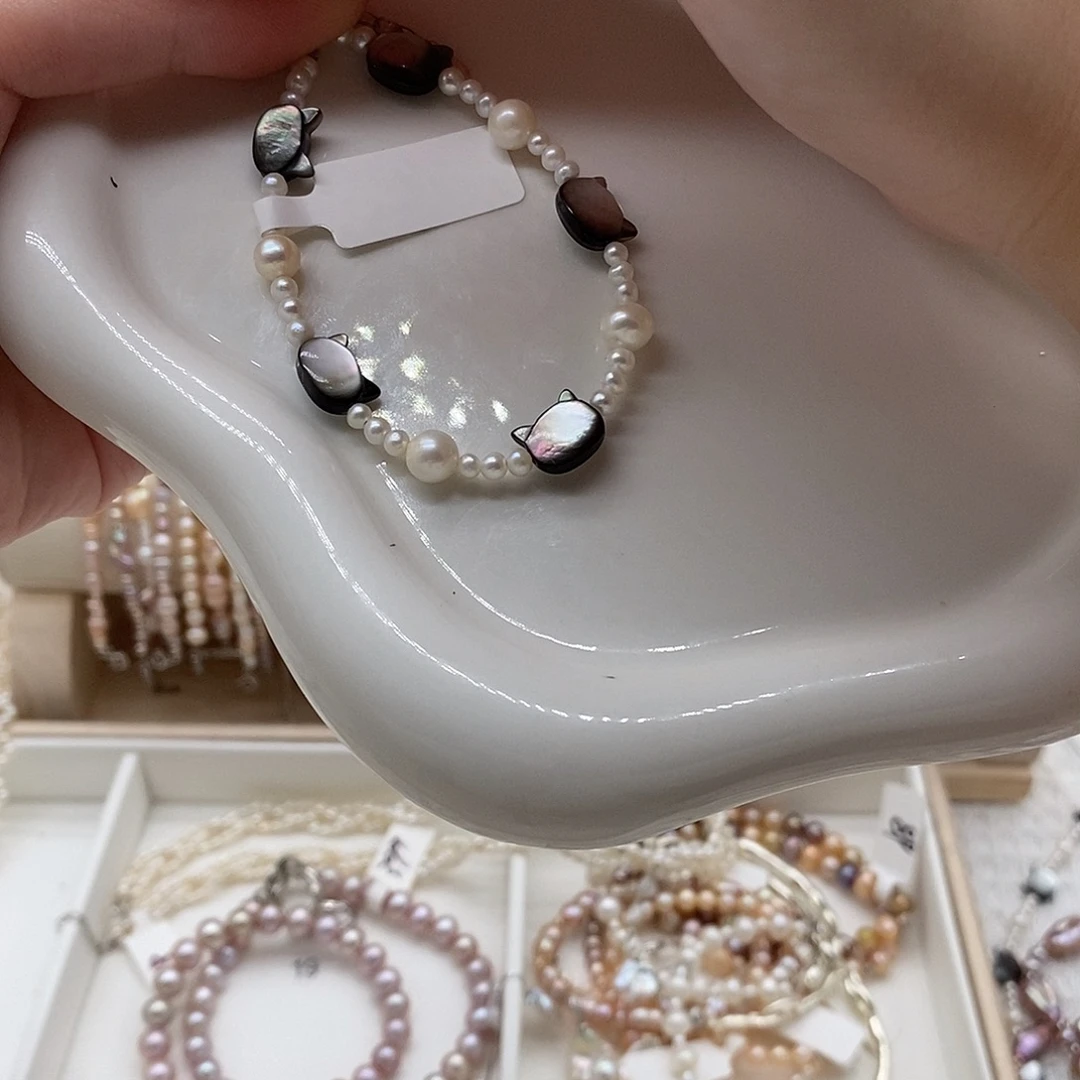 银S925镶嵌手绳淡水珍珠