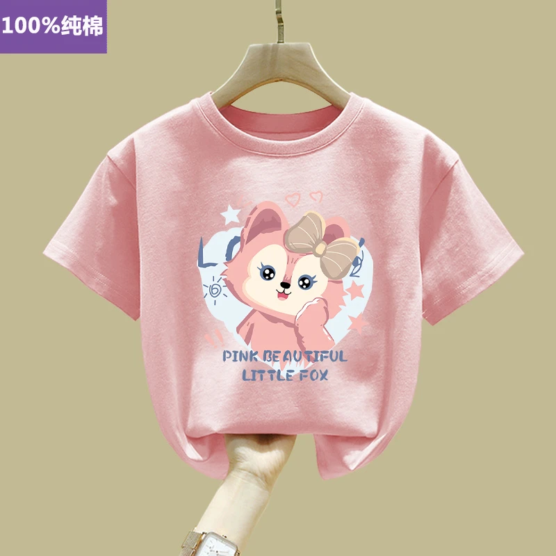 女童短袖t恤2025新款儿童装夏季纯棉衣服夏装中大童体恤半袖上衣