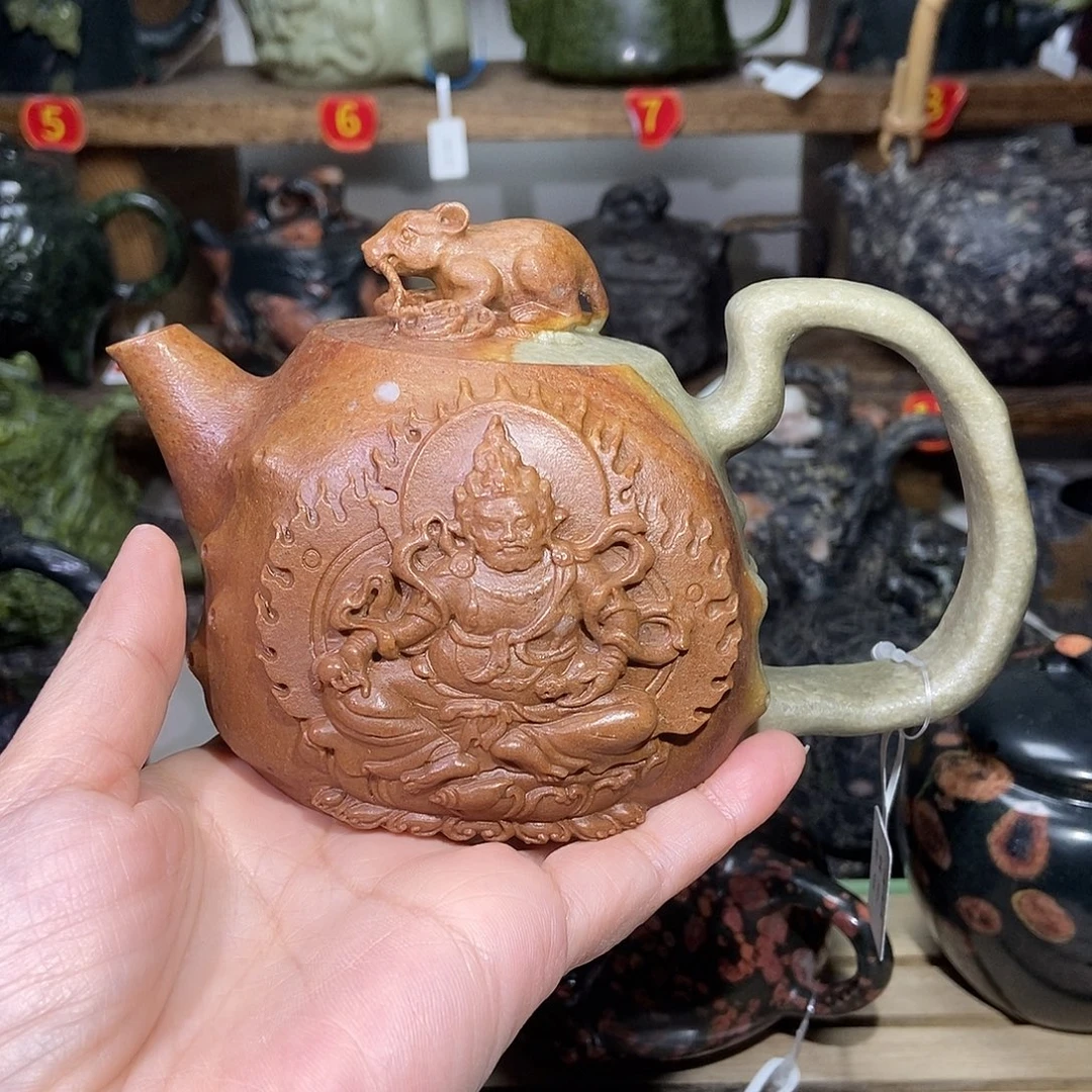 同***动石材冰碛玉黄财神元旦福利