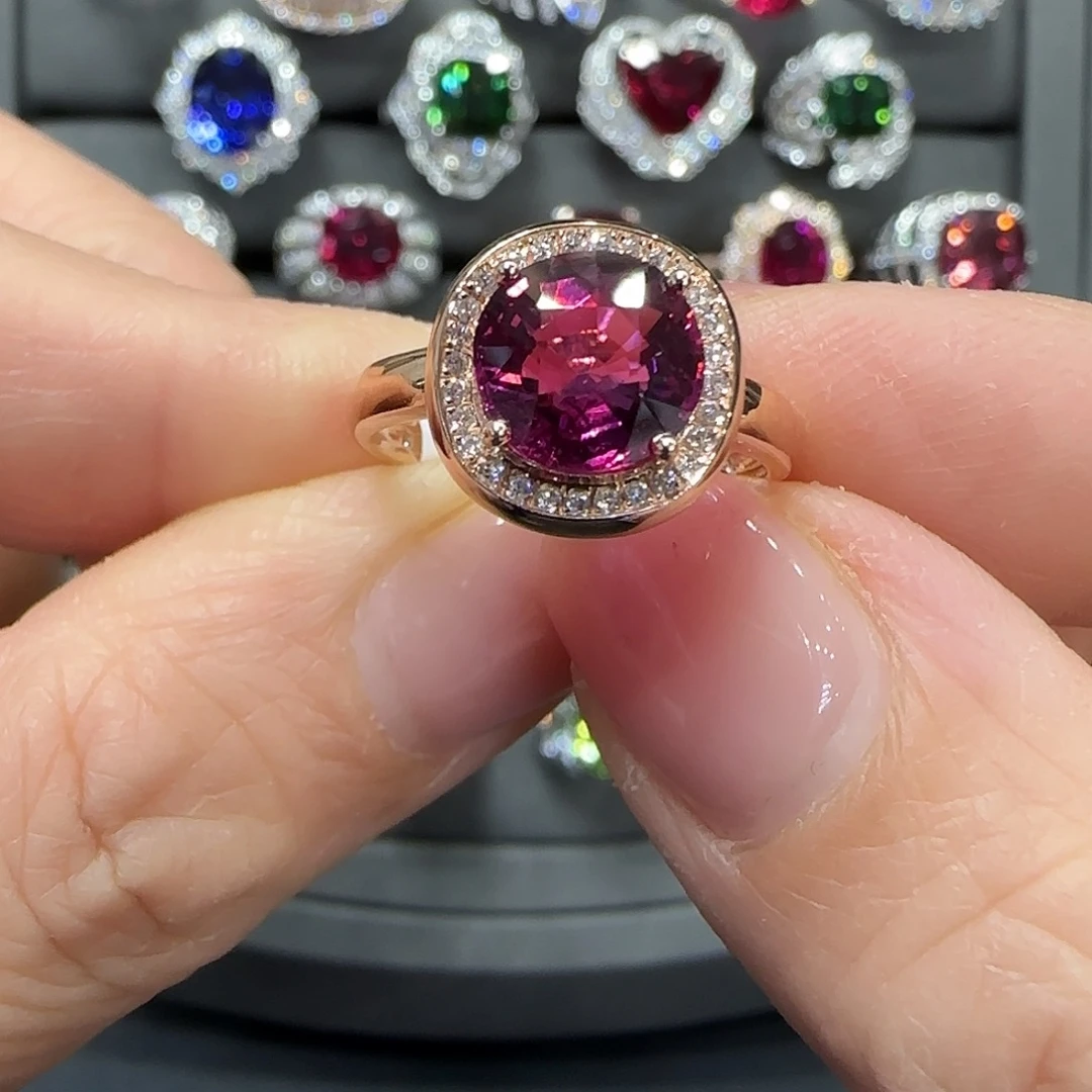 碧玺18K金镶嵌戒指2.32ct