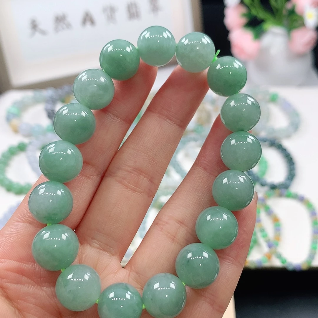 翡翠未镶嵌手链手链12mm