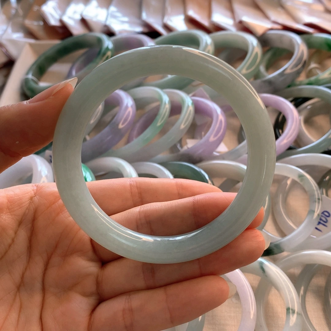 未镶嵌手镯翡翠圆条葡萄肉59