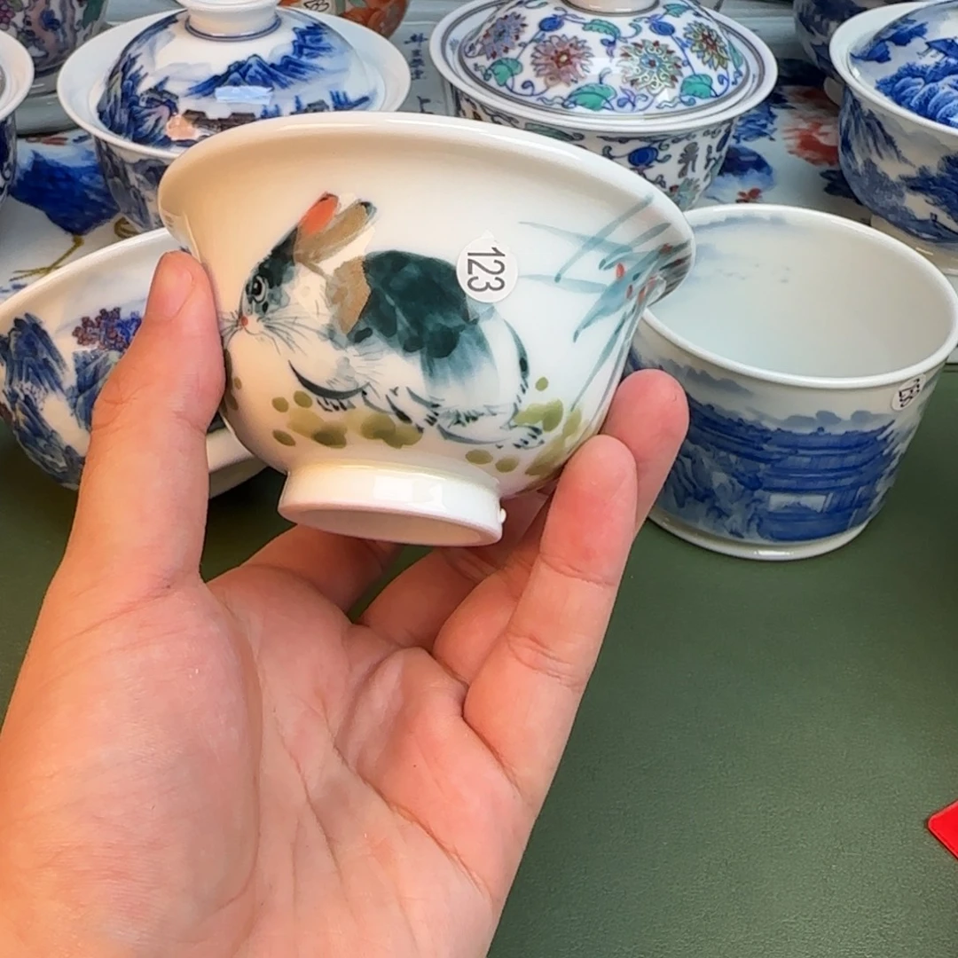 彦祖纯手工手绘茶具123