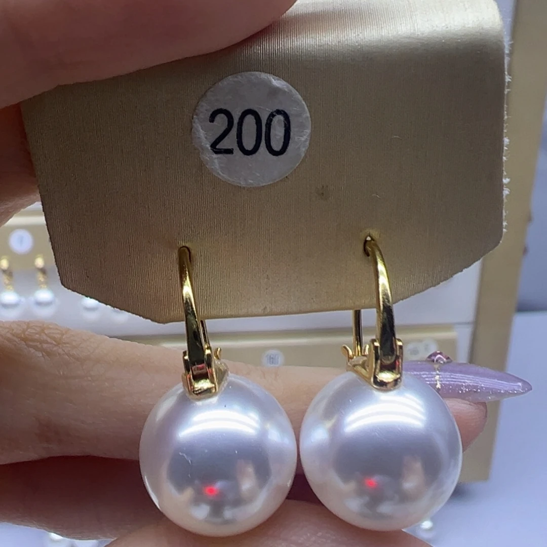 银S925镶嵌耳饰淡水珍珠