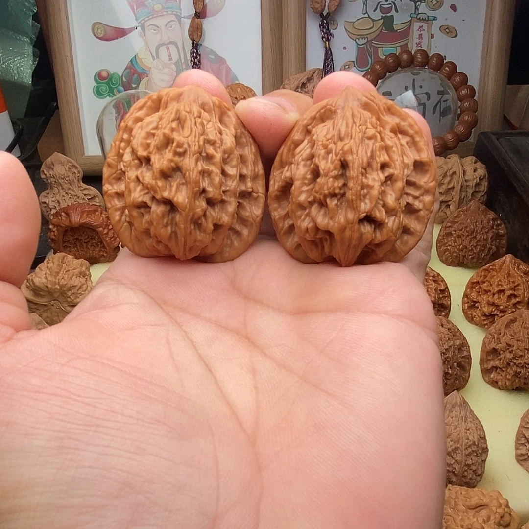 文玩核桃把件麦穗虎头41放漏