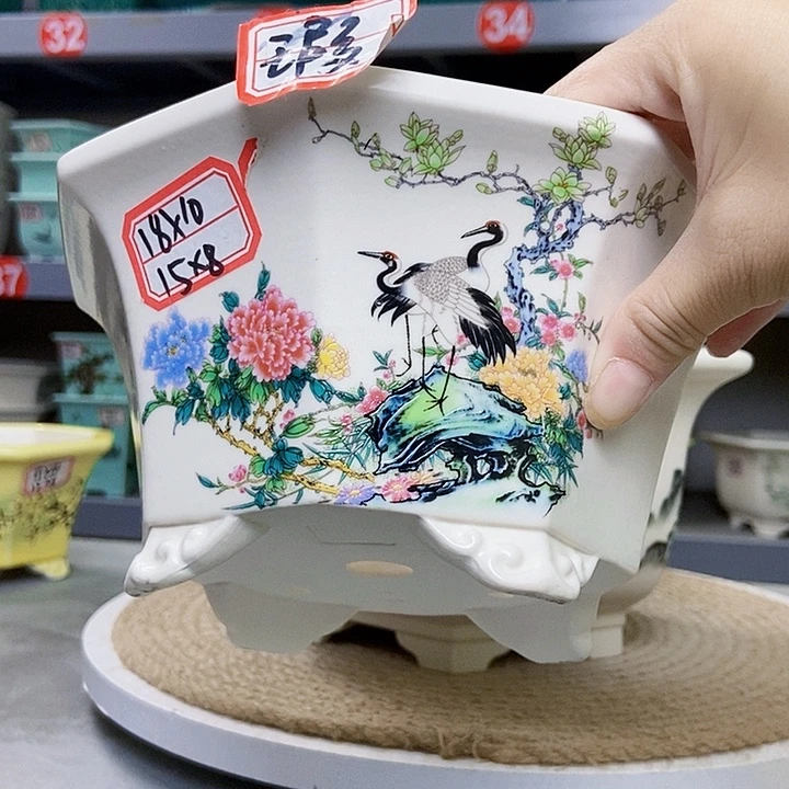 紫砂花瓶，紫砂花盆