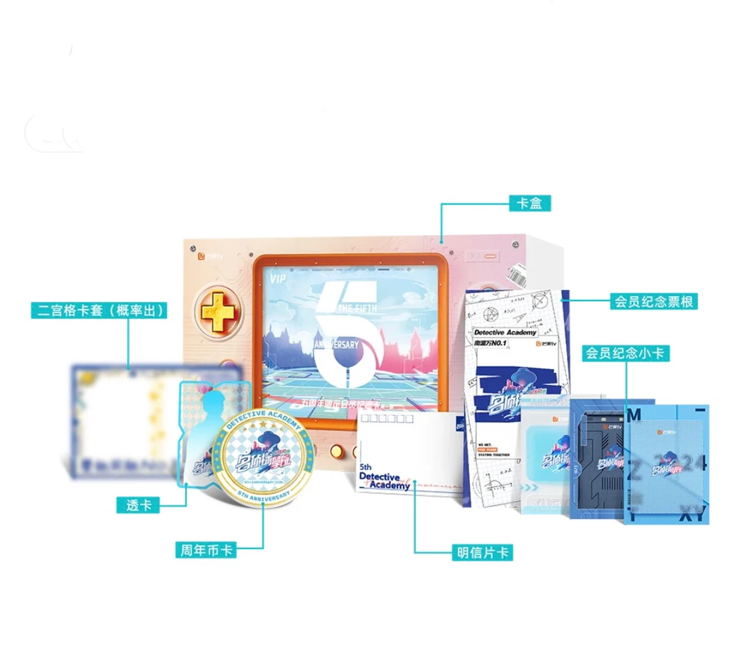 九宝【吃饱车】《名侦探学院 五周年》限定会员纪念卡 卡牌盲盒