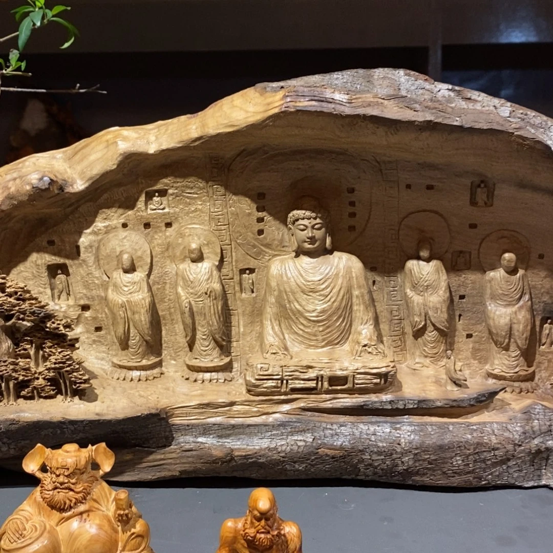 开****金丝楠佛窟摆件意境