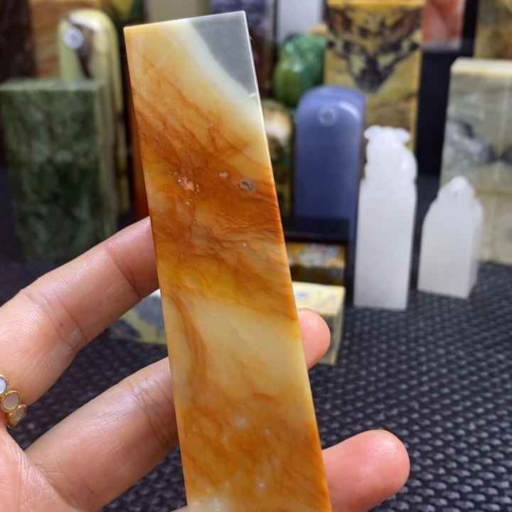 广东石闲***舞青田石印章石