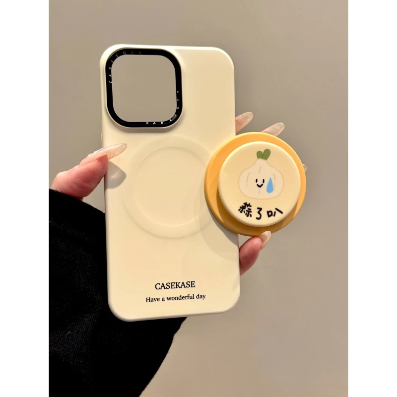 适用苹果iphone16promax文字5pro磁吸14pro支架13创意ins风手机壳