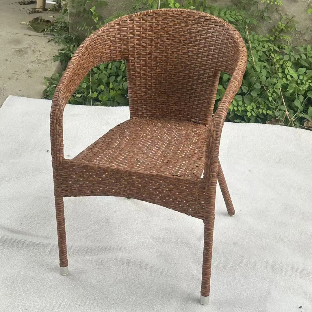 休闲藤椅藤编椅子餐厅客厅阳台简约手工编织靠背椅富贵单人茶几凳