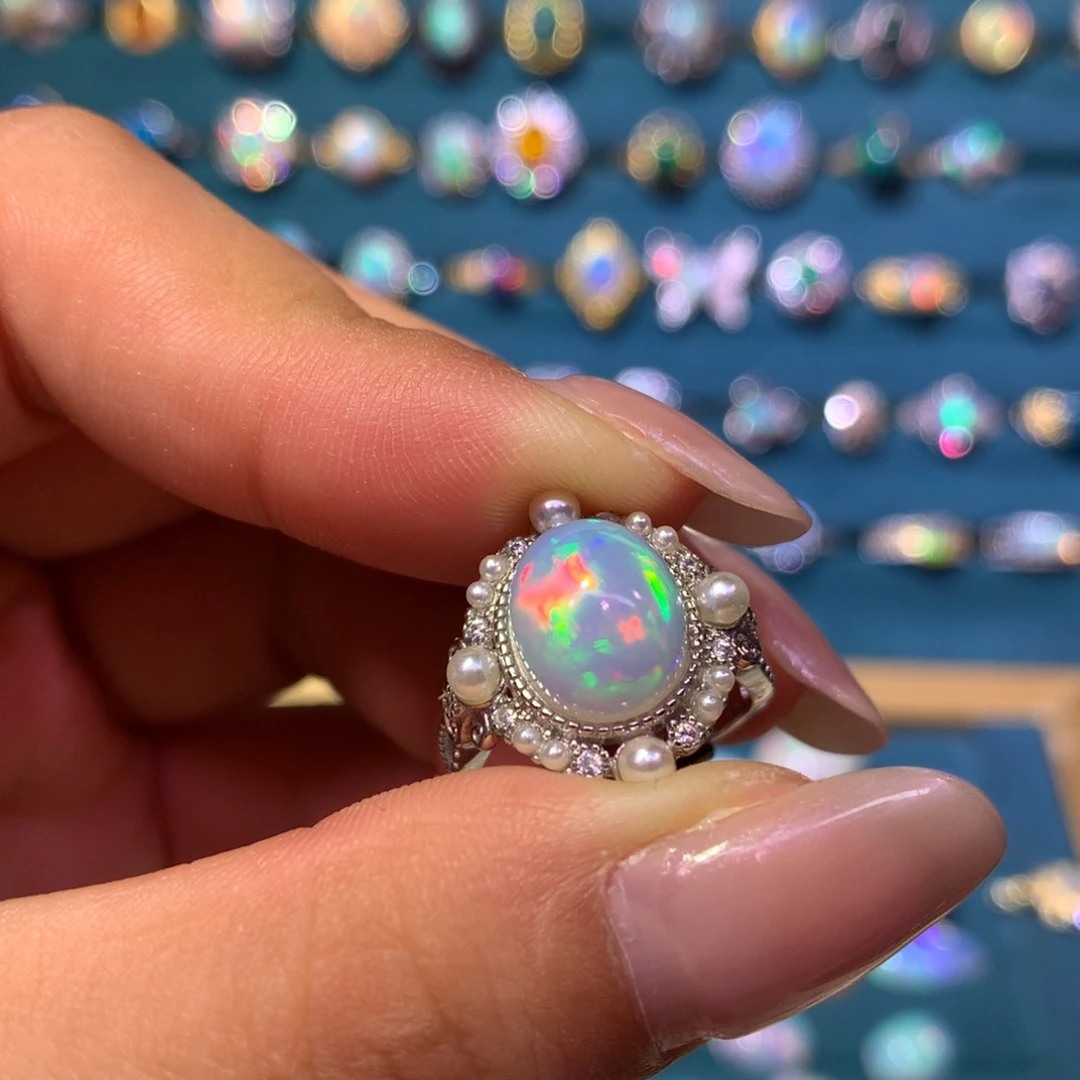 欧泊银S925镶嵌戒指款