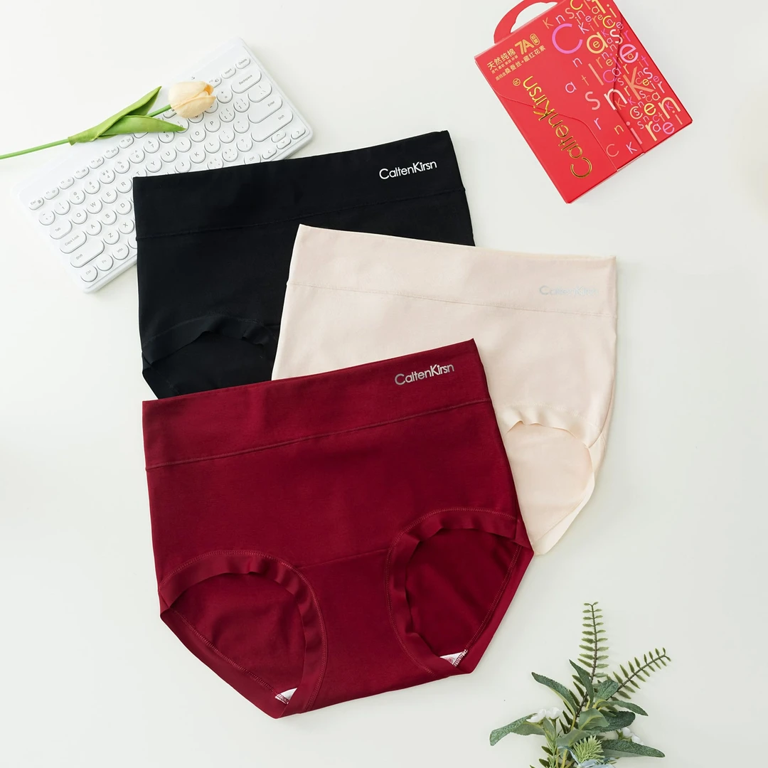 CaltenKirsn藏红花女士高腰内裤CKJ8808