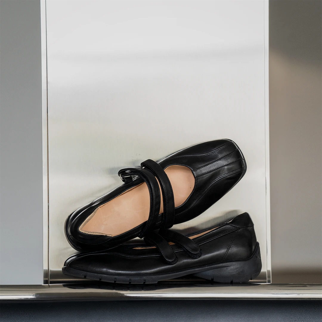 SIST初线工坊魔术贴机能芭蕾舞鞋女方头鞋子女款爆款2025新款