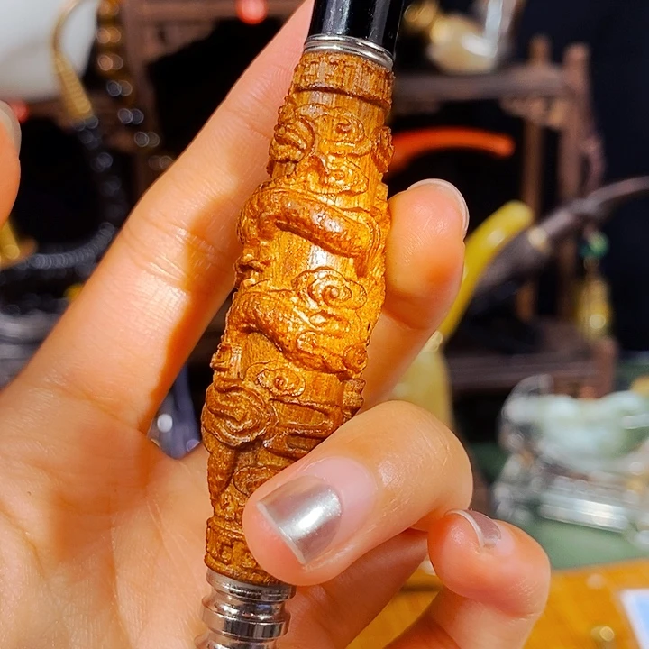 高端定制金丝楠木烟嘴