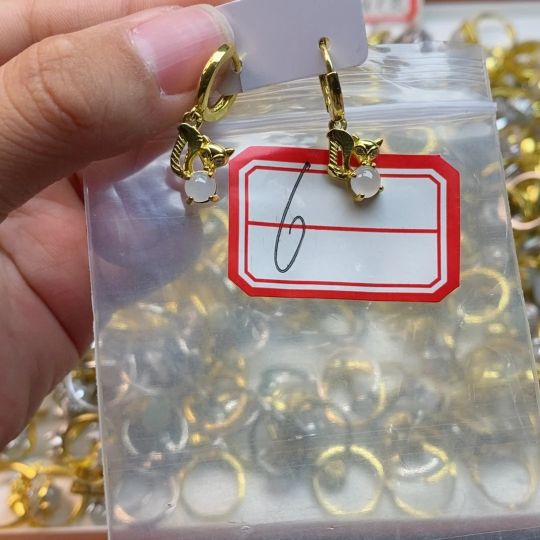 翡翠戒指银S925镶嵌翡翠首饰