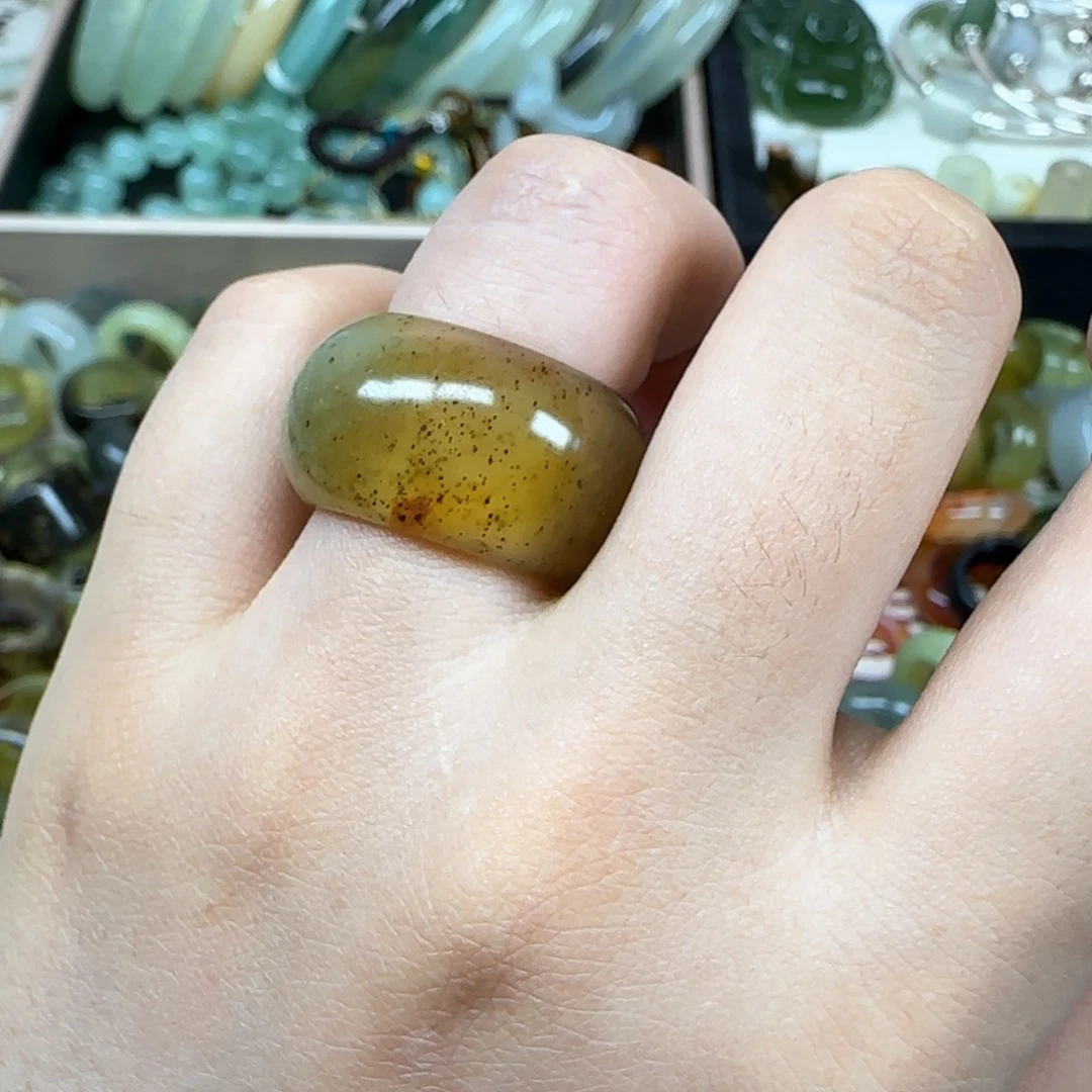 岫玉合金戒圈内径16.5 港12