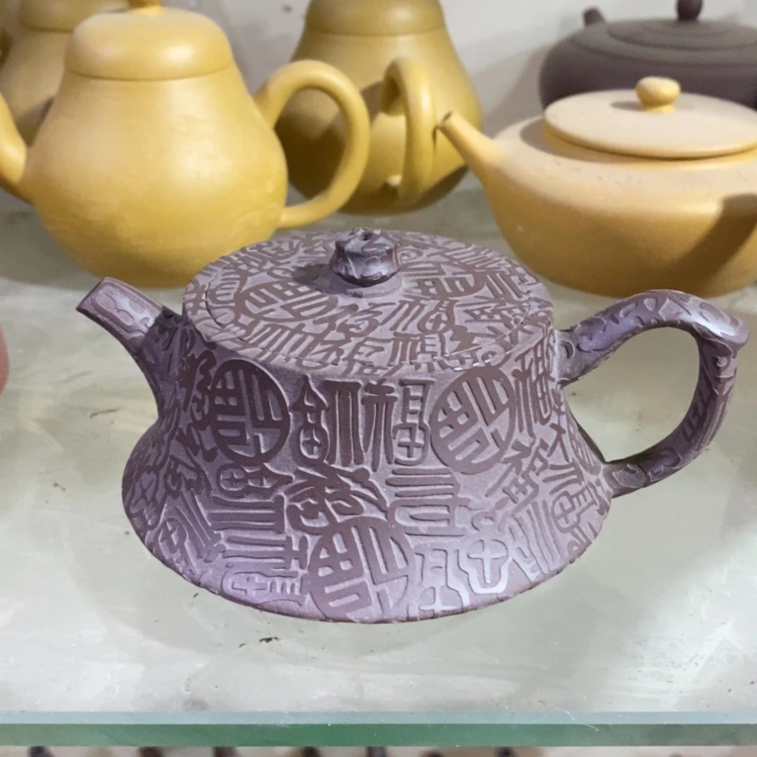 茶壶紫泥白14 柱础 紫泥