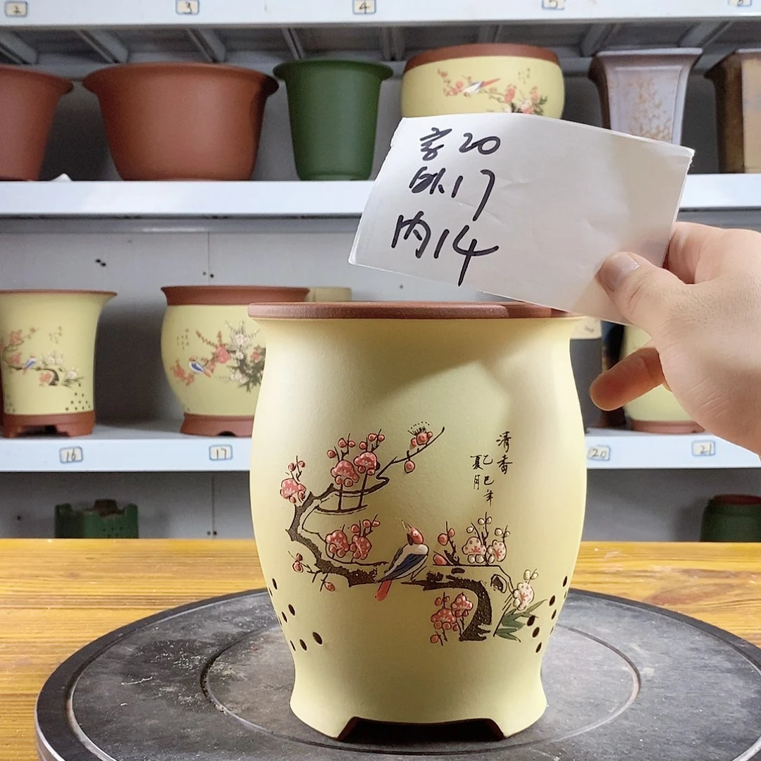 紫砂花盆紫砂兰花盆23