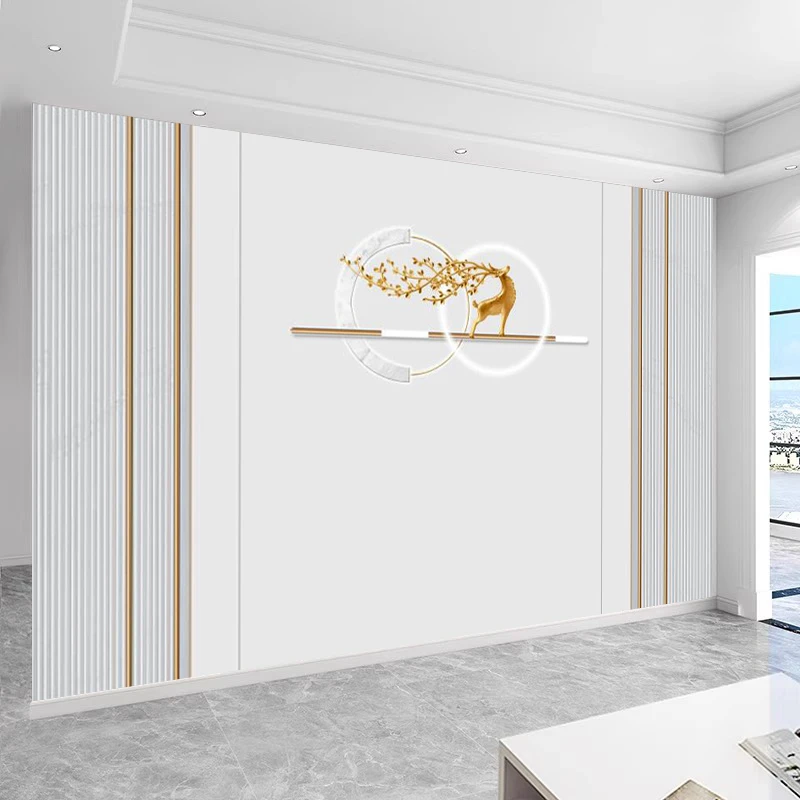 简约轻奢风电视背景墙壁画8D立体客厅卧室沙发影视墙装饰无缝墙布