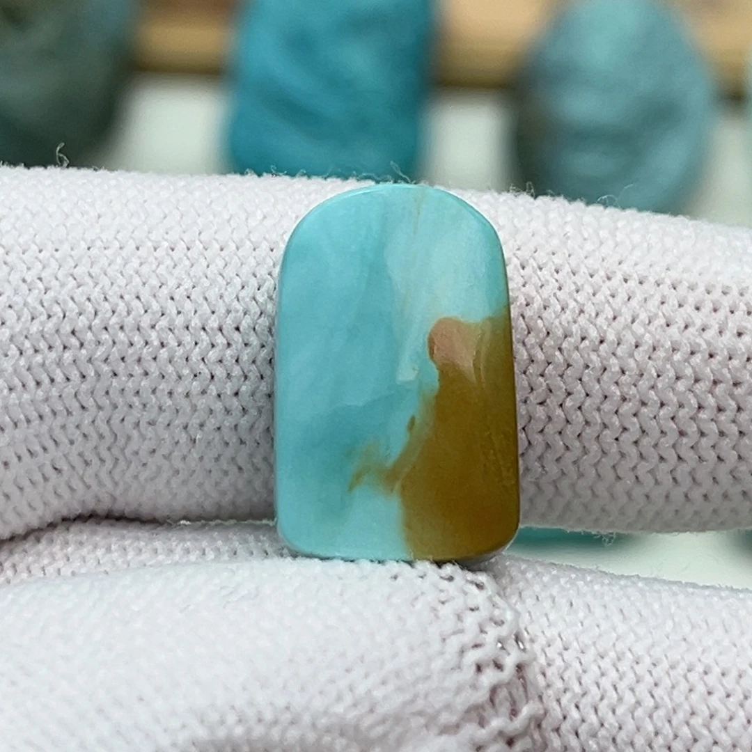 未镶嵌绿松石珠宝奇石水波纹无事牌