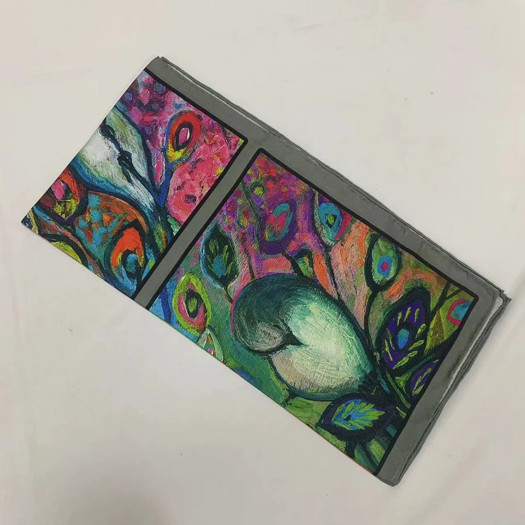 90斜纹绸方巾-福源  85cm丝巾