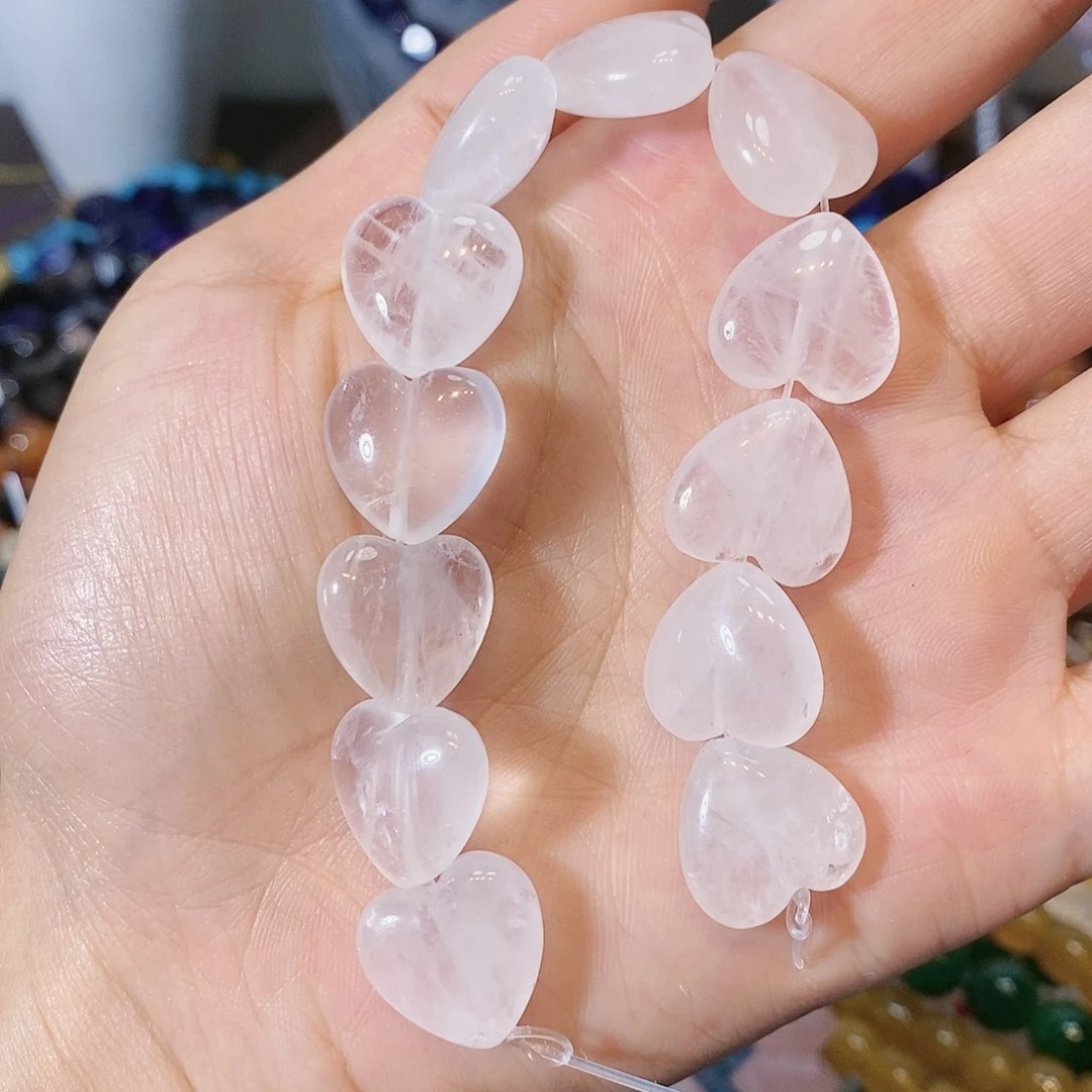 玛瑙/玉髓散珠天然白水晶16mm厚度8mm