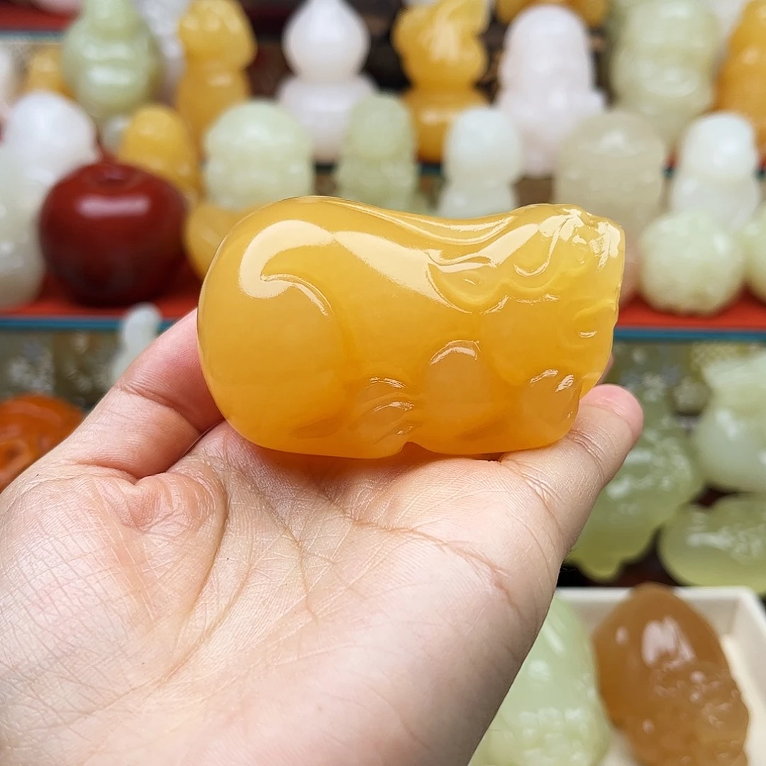 平***乐石材貔貅手把材料