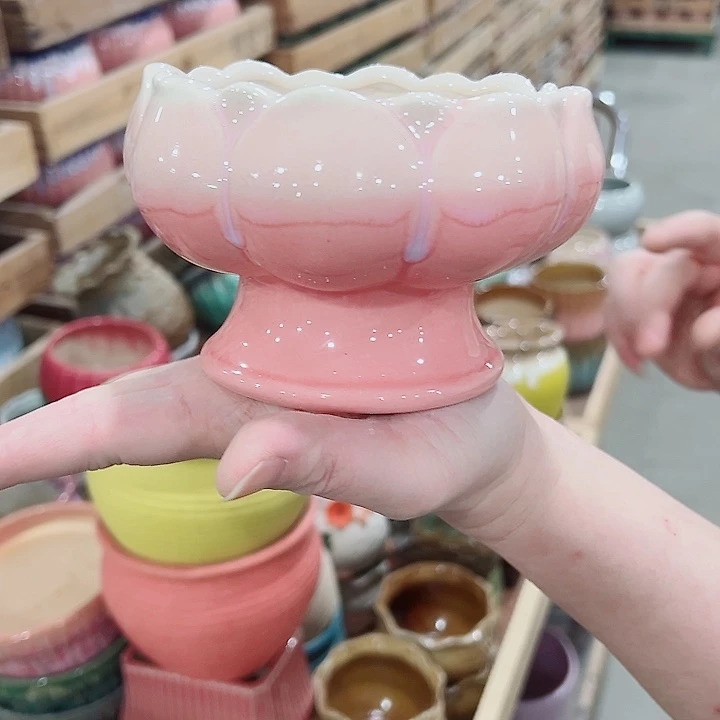 有孔，凑单福利满10元发货陶瓷多肉花盆！